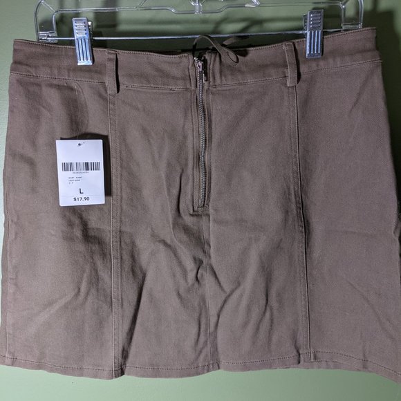 New Green Lace Up forever 21 skirt - Picture 2 of 4